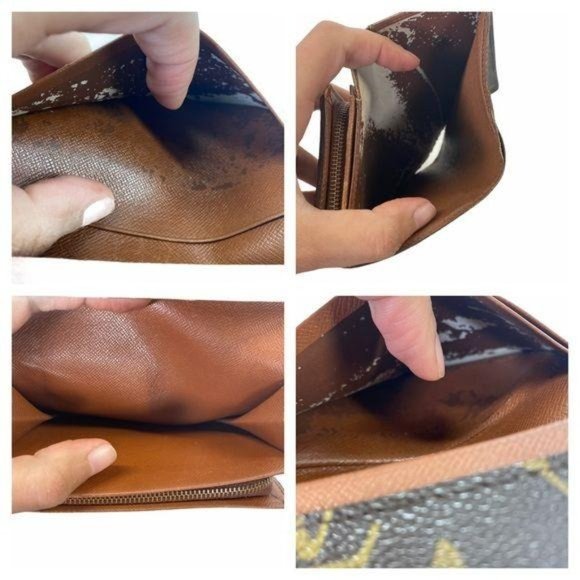 Authentic Louis Vuitton Wallet Porte Monnaie Billet Bifold Monogram LV Vintagte - Picture 5 of 11